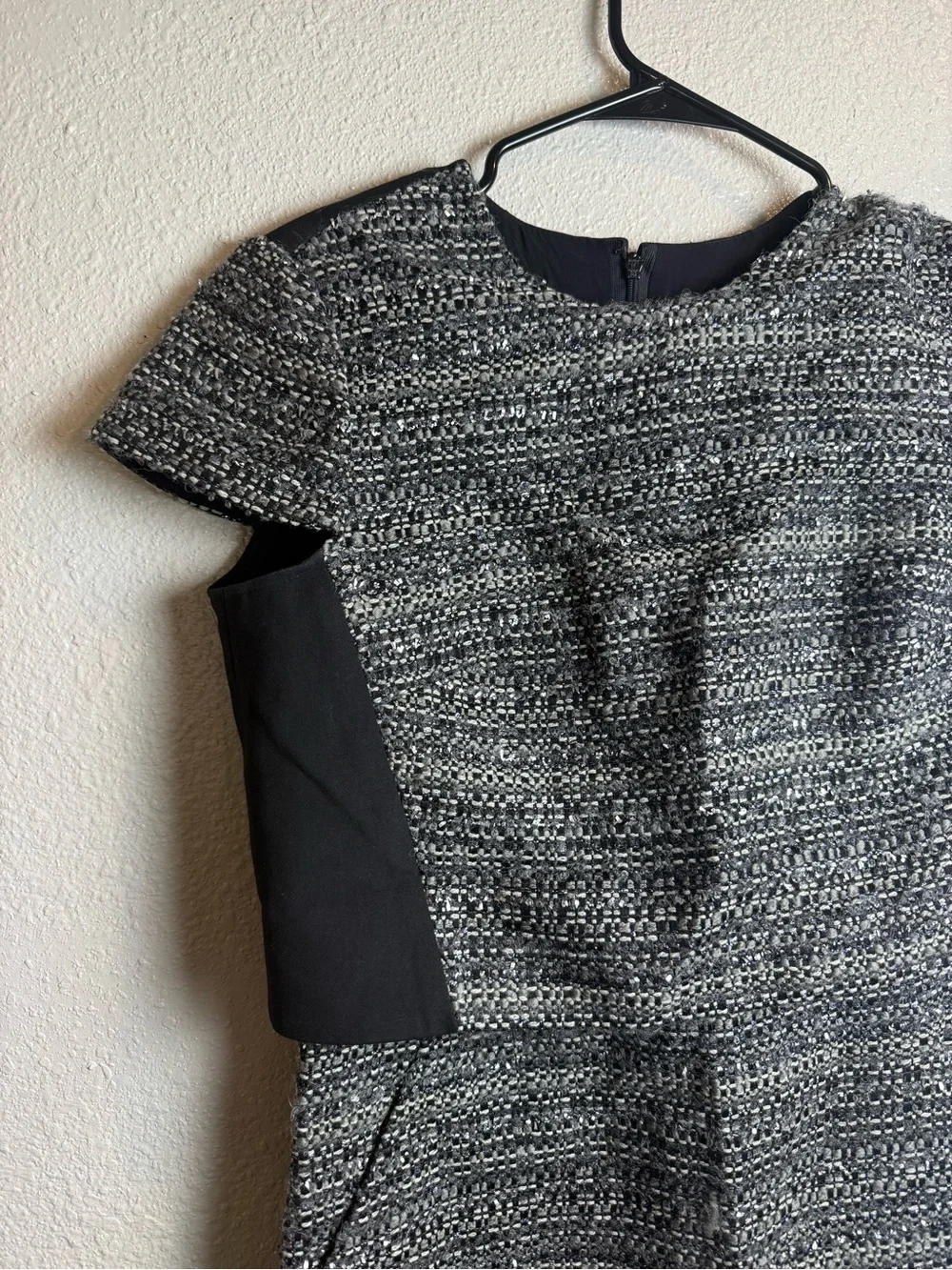 Tory Burch Deandra Gray Tweed Metallic Dress Size 4